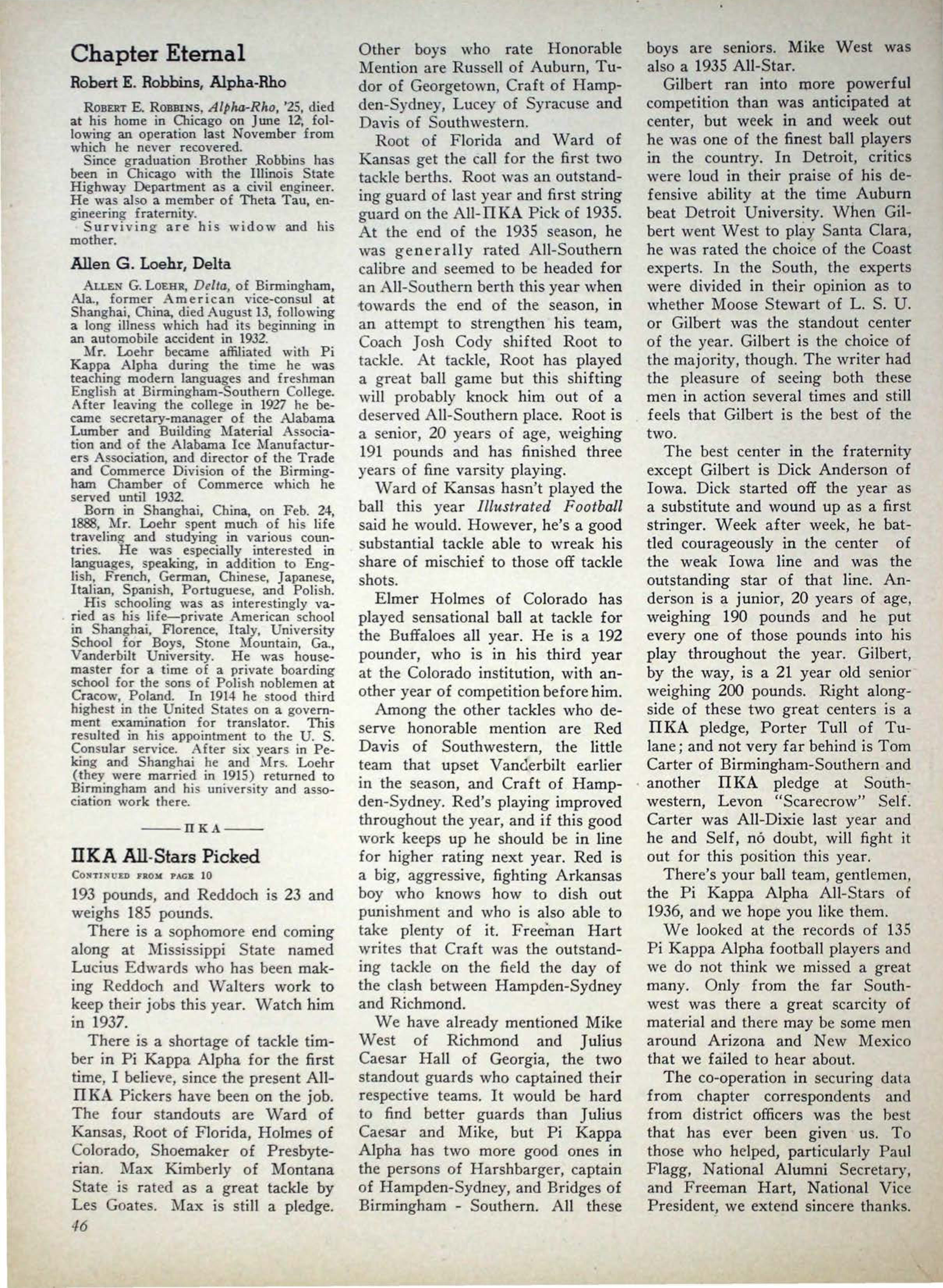 PiKA All-Stars Picked, Continued